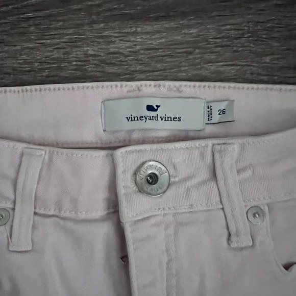 VINEYARD VINES High Rise Light Pink High Rise Skinny Jeans Size 26 - Picture 4 of 7